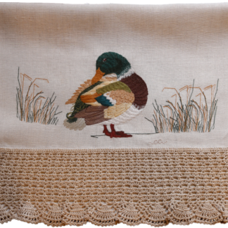 Toalha de Lavabo Refúgio das Águas - Crochê